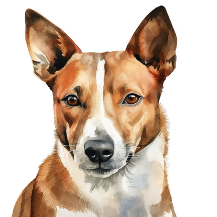 Basenji dog fabric panel