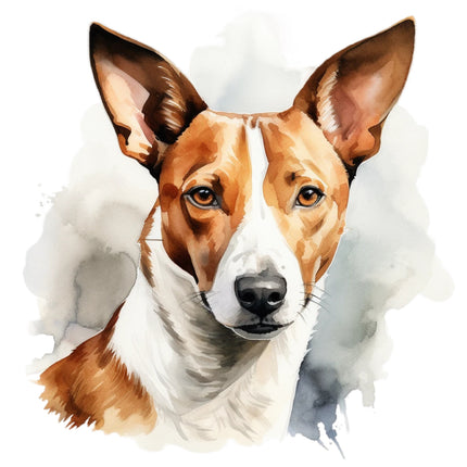Basenji dog fabric panel