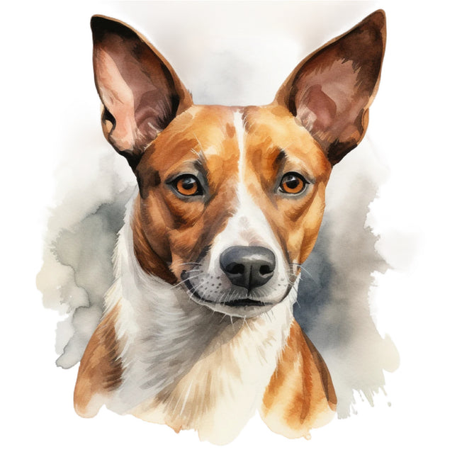 Basenji dog fabric panel