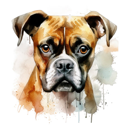 boxer dog cotton fabric panel