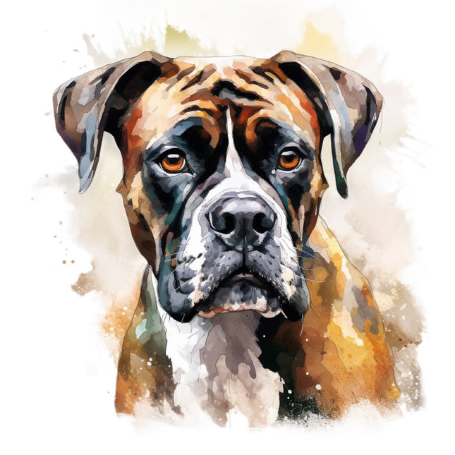 boxer dog cotton fabric panel