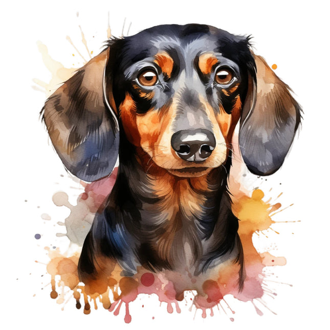 dachshund dog cotton fabric panel