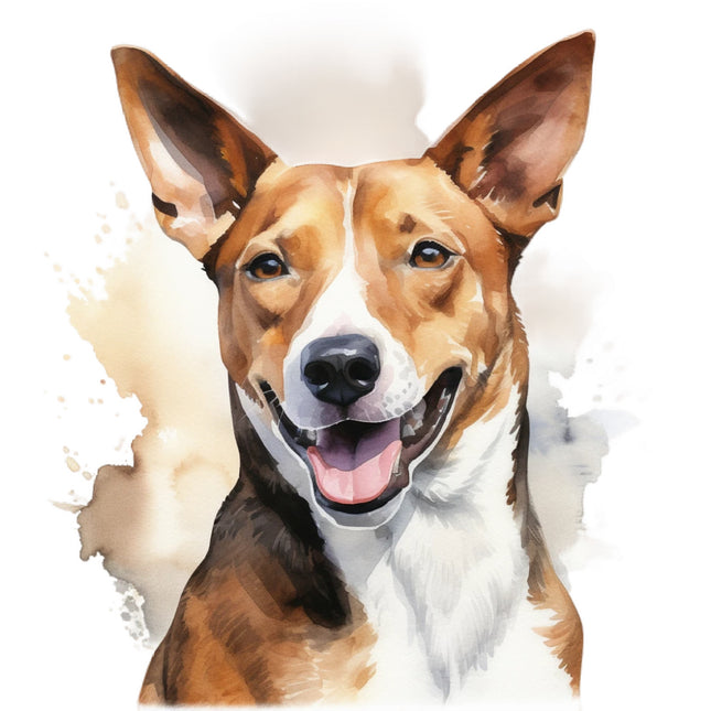 Basenji dog fabric panel