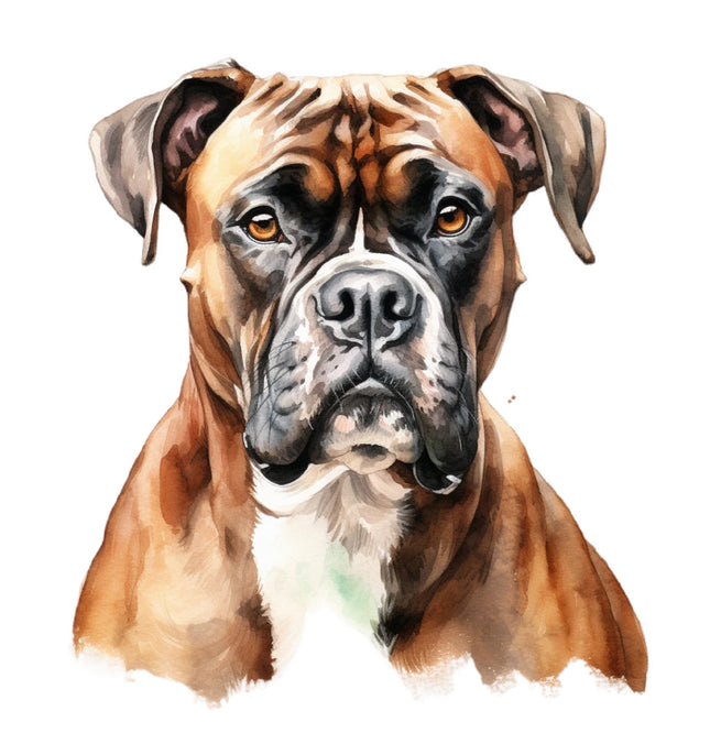 boxer dog cotton fabric panel