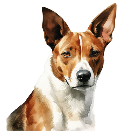 Basenji dog fabric panel