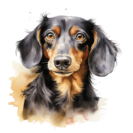 dachshund dog cotton fabric panel