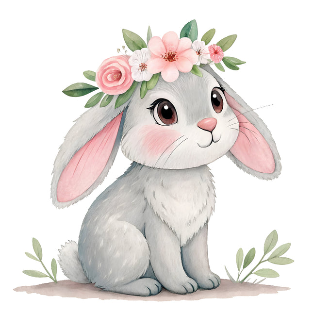 boho bunny fabric panel