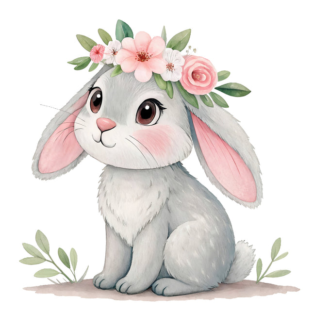 boho rabbit fabric panel