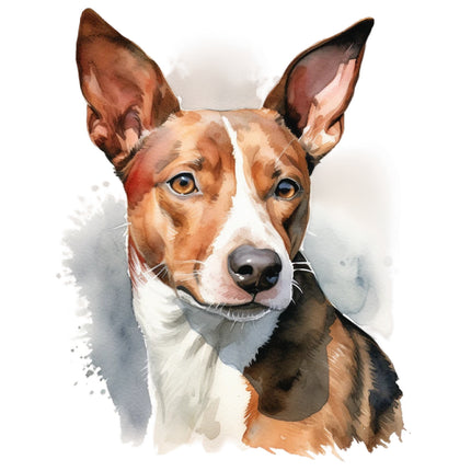 Basenji dog fabric panel