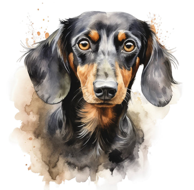 dachshund dog cotton fabric panel