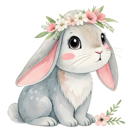 boho rabbit fabric panel