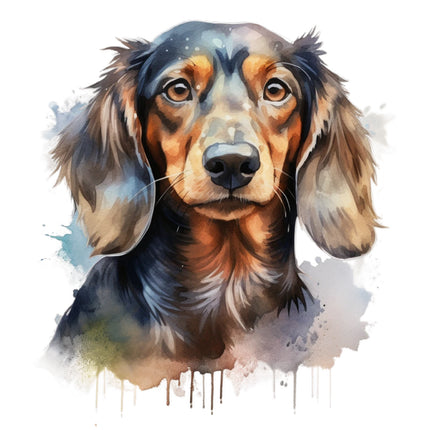 dachshund dog cotton fabric panel