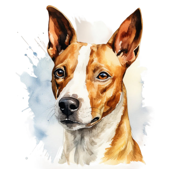 Basenji dog fabric panel