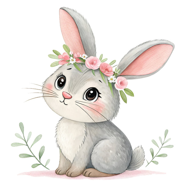 boho bunny fabric panel