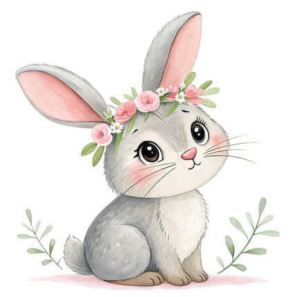 boho rabbit fabric panel