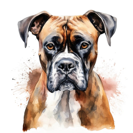 boxer dog cotton fabric panel