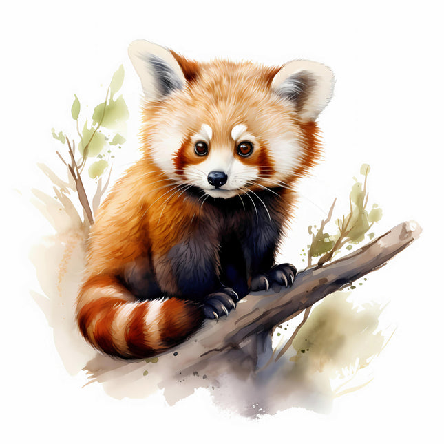 red panda cotton fabric panel