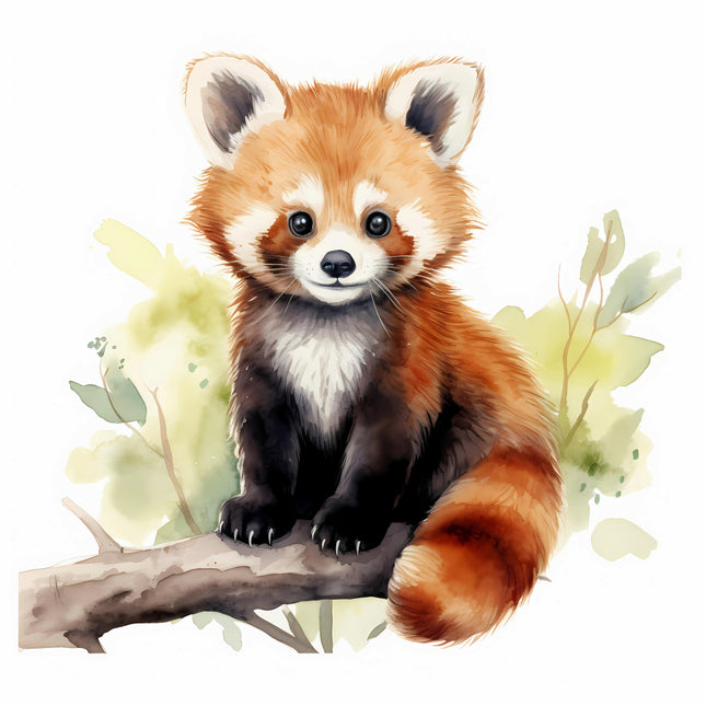 red panda cotton fabric panel