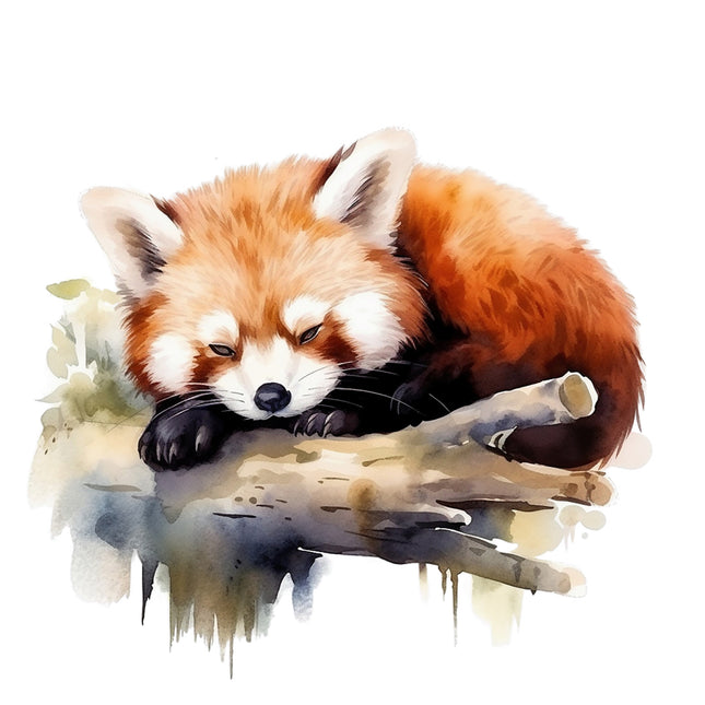 red panda cotton fabric panel
