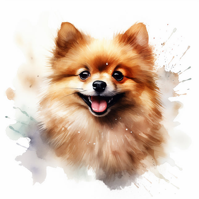 pomeranian dog fabric panel