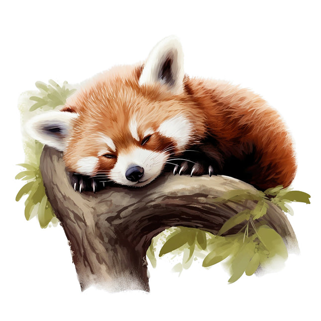 red panda cotton fabric panel