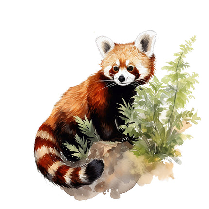red panda cotton fabric panel