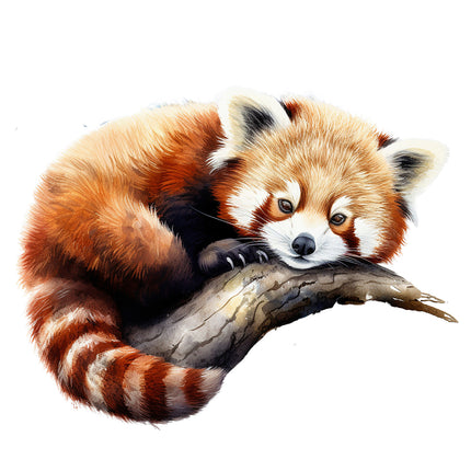 red panda cotton fabric panel
