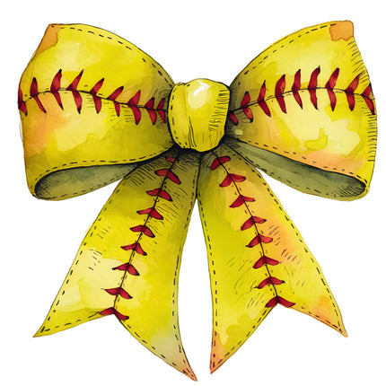 softball bow fabric panel
