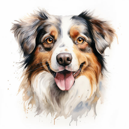 Australian shepherd dog fabric panel