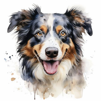Australian shepherd dog fabric panel