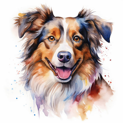 Australian shepherd dog fabric panel