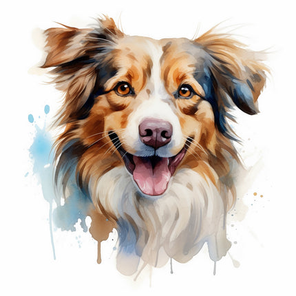 Australian shepherd dog fabric panel