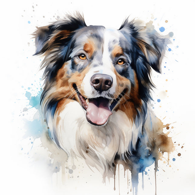 Australian shepherd dog fabric panel