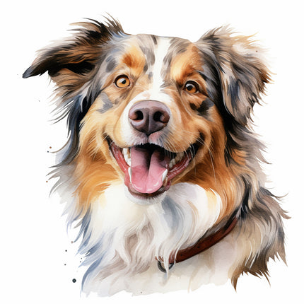 Australian shepherd dog fabric panel