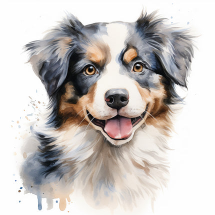 Australian shepherd dog fabric panel