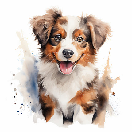 Australian shepherd dog fabric panel