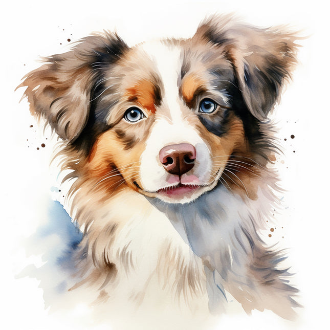Australian shepherd dog fabric panel