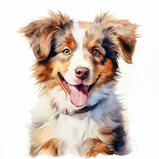 Australian shepherd dog fabric panel
