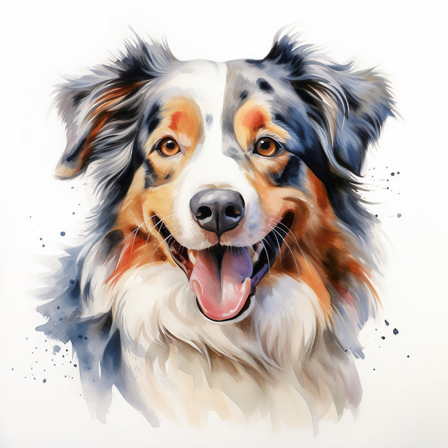 Australian shepherd dog fabric panel