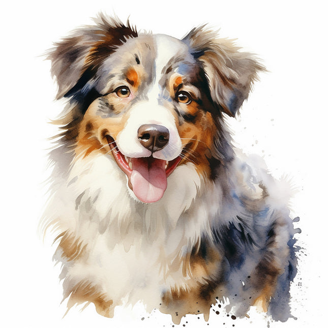 Australian shepherd dog fabric panel