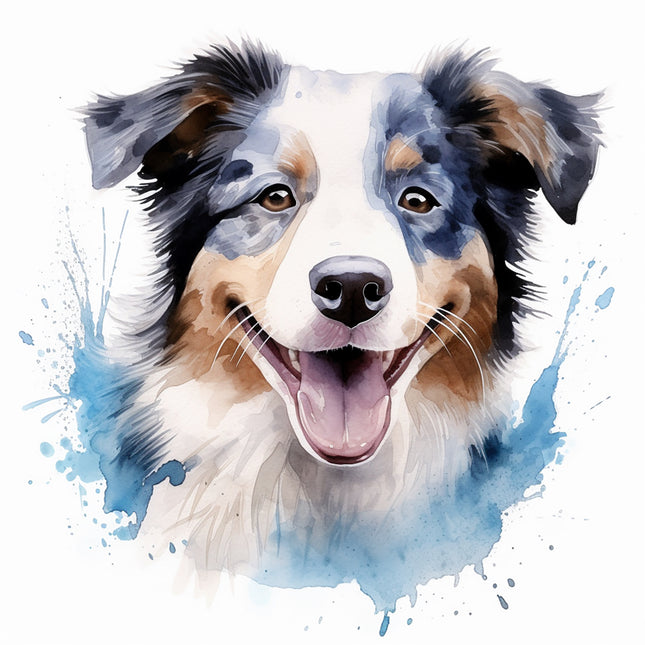 Australian shepherd dog fabric panel