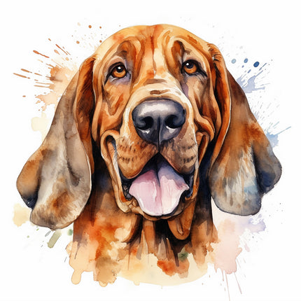 bloodhound dog fabric panel