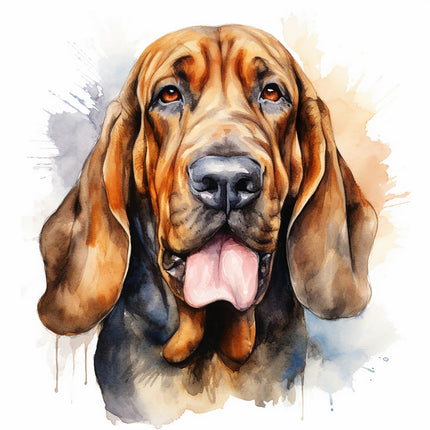 bloodhound dog fabric panel