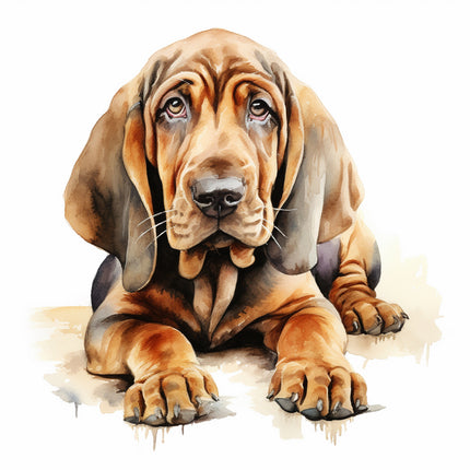 bloodhound dog fabric panel