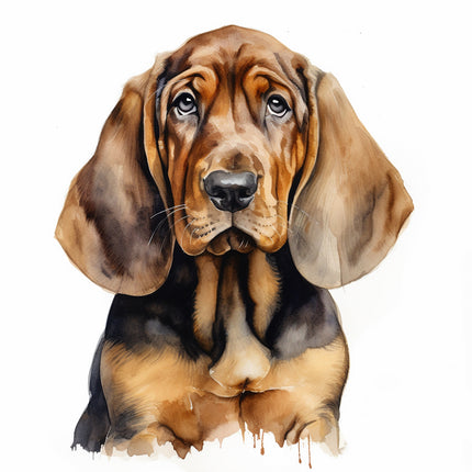 bloodhound dog fabric panel