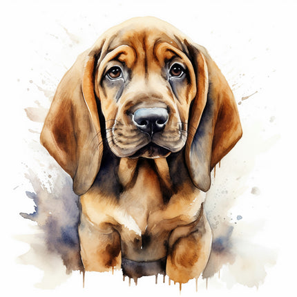 bloodhound dog fabric panel