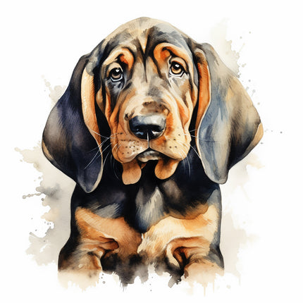 bloodhound dog fabric panel