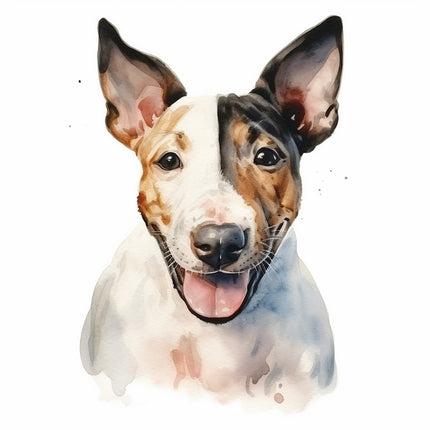 bull terrier dog fabric panel