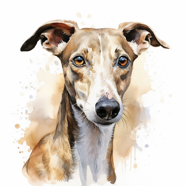 greyhound dog fabric panel