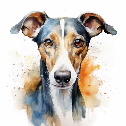 greyhound dog fabric panel